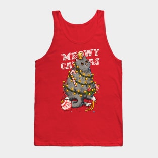 Meowy Catmas - Meowy Christmas Cat tree Tank Top